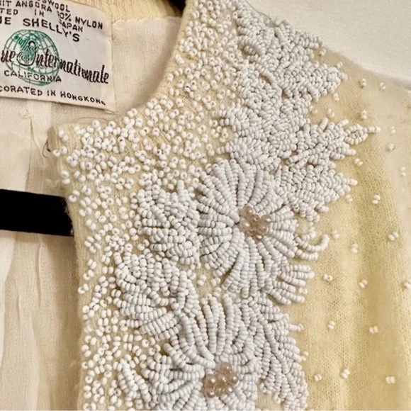 RARE 1950's Gene Shelly’s Boutique Internationale California beaded cardigan - Picture 6 of 16